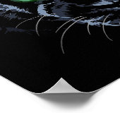 Zwart pantergroen zwart poster (Hoek)