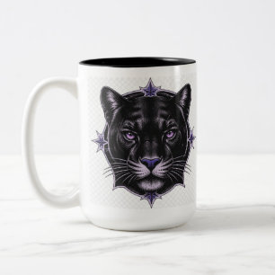Zwart Panther Fantasie Tweekleurige Mok, 15 oz Koffiemok