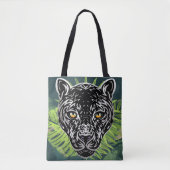Zwart Panther Tropical Amazon Forest Draagtas (Voorkant)