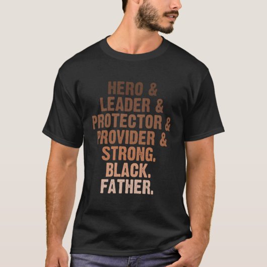 Zwart Papa Junenth Vaderdag Zwart Afrikaans Ameri T-shirt (Voorkant)