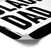 Zwart Papa Nieuw Papa Vaders Dag Cadeau Afrika Ame Poster (Hoek)