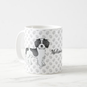 Zwart Parti-kleur Mini Goldendoodle Hond & Naam Koffiemok