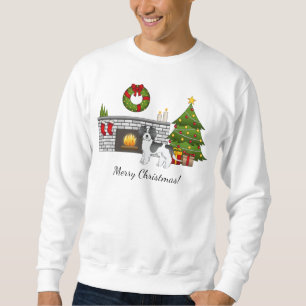 Zwart Parti-kleur Mini Goldendoodle Kerstkamer Trui
