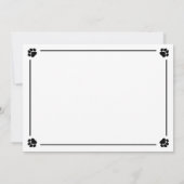 Zwart Paw Print Lijst Pet Certificaat van Adoptie (Achterkant)