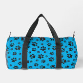 Zwart Paw Prints Design Duffel Bag Plunjezak (Achterkant)