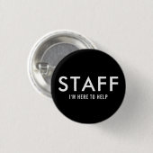 Zwart personeel hier om Button te helpen (Voorkant /achterkant)