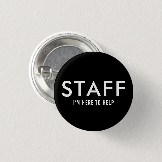 Zwart personeel hier om Button te helpen (Voorkant /achterkant)