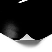 Zwart persoonlijk monogram en naam perfect poster (Hoek)