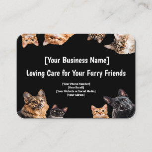 Zwart Pet Care Visitekaartje – Schattige Pet Lijst