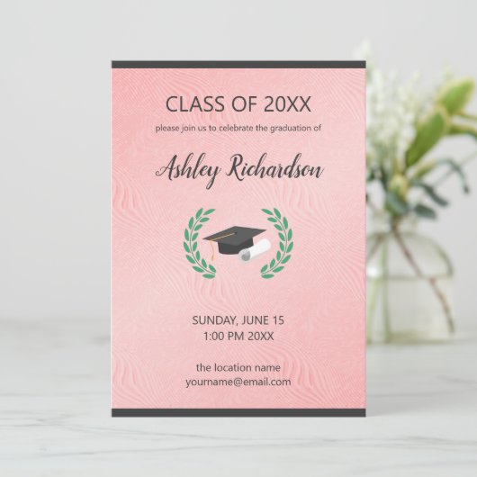 Zwart Pet en Laurel Kaart (Staand voorkant)