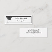 Zwart Pet - Naam Afstuderen Kaarten invoegen Mini Visitekaartje (Voorkant / Achterkant)