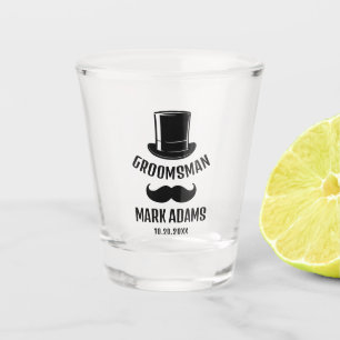 Zwart Pet snor Gentleman Groomsmen Shot Glas