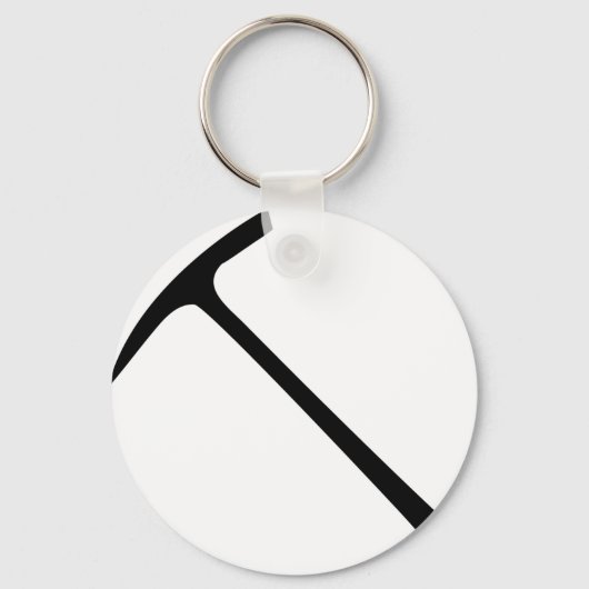zwart pickax-pictogram sleutelhanger (Voorkant)