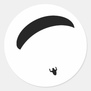 zwart pictogram voor paraplu ronde sticker