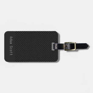 Zwart Pingat Carbon Fiber Graphite Polymer Bagagelabel