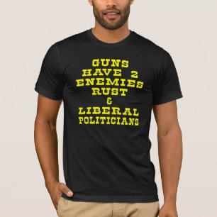 Zwart Pistool 2 Naaltjes T-shirt