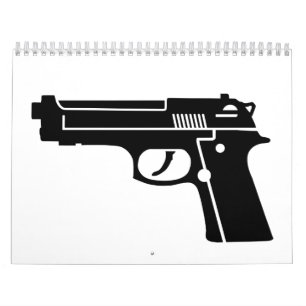 Zwart pistool kalender