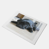 zwart plat deurmat (Schuin)