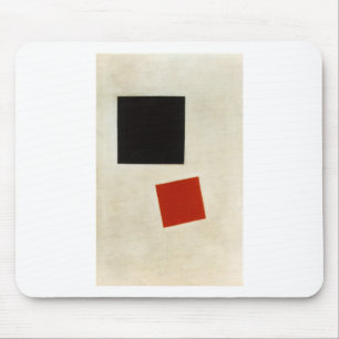 Zwart plein en rood plein door Kazimir Malevich Muismat