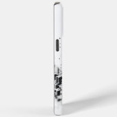 Zwart pointillisme monochromatische stadsarchitect Case-Mate iPhone case (Achterkant / Rechts)