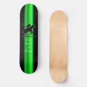 Zwart polijstwerk met Pony en appelwijn, groene ch Skateboard (Voorkant)