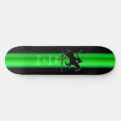 Zwart polijstwerk met Pony en appelwijn, groene ch Skateboard (Horizontaal)