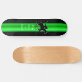 Zwart polijstwerk met Pony en appelwijn, groene ch Skateboard (Horizontaal)