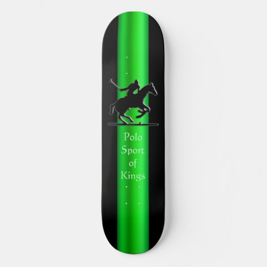 Zwart polijstwerk met Pony en appelwijn, groene ch Skateboard (Voorkant)