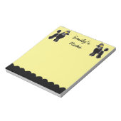 Zwart Poodles Geel 5,5 x 6-inch Aangepast Notitieb Notitieblok (Gedraaid)