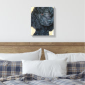 Zwart porselein canvas afdruk (Insitu (Slaapkamer))