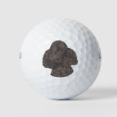 Zwart porselein golfballen (Voorkant)