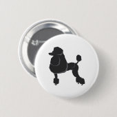 Zwart porselein ronde button 5,7 cm (Voorkant /achterkant)