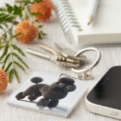 Zwart porselein sleutelhanger (Voorkant Rechts)