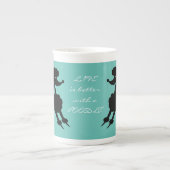 Zwart porselon Blauwgroen Porselein Kop (Voorkant)