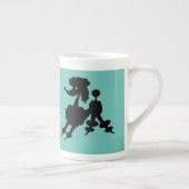 Zwart porselon Blauwgroen Porselein Kop (Rechts)