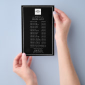 Zwart professioneel logo schoonheidsprijs service flyer (Hand)