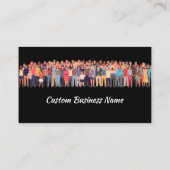 Zwart Professioneel Personeel Mgr, HR Mgr, Visitekaartje (Achterkant)