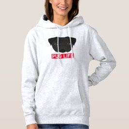 Zwart Pug Life Hoodie