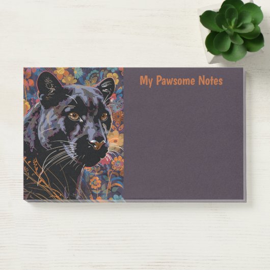 Zwart Puma Cat Boho Mijn Pauze Persoonlijk Post-it® Notes (Kantoor)