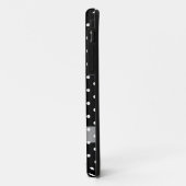 Zwart puntpuntpatroon Case-Mate iPhone case (Achterkant/links)