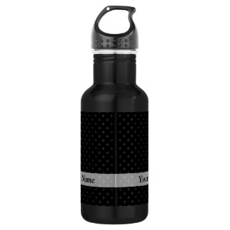 Zwart puntpuntpatroon waterfles 