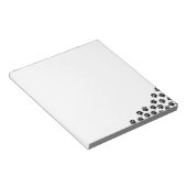 Zwart Puppy Paw Prints met aangepaste tekst Notitieblok (Schuin)