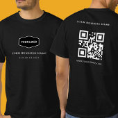 Zwart QR Code Custom en Promotie Bedrijf Logo T-shirt