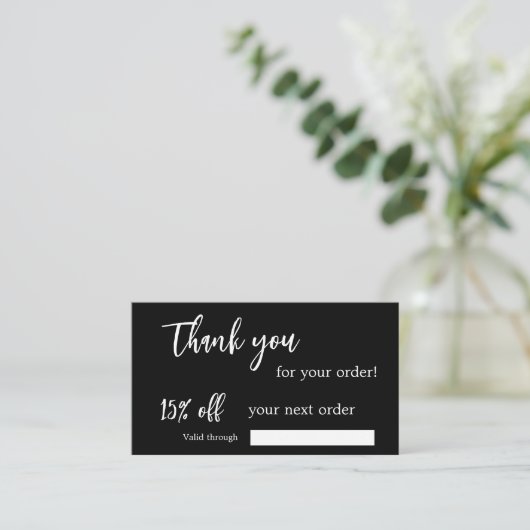 Zwart qr-code zakelijke logo diskcard klantenkaartje (Staand voorkant)