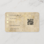 Zwart Queen Beauty Mode QR Code Visitekaartje (Achterkant)