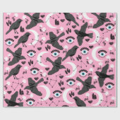 Zwart rafelpapier cadeaupapier (Vlak)