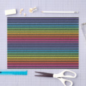 Zwart Rainbow Horizontale Strepen Wrapping Papier (Craft)