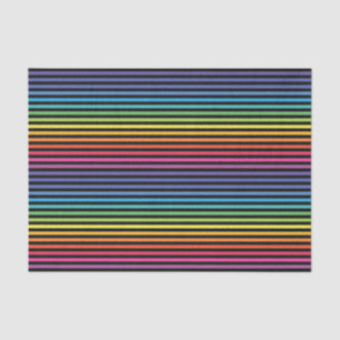 Zwart Rainbow Horizontale Strepen Wrapping Papier
