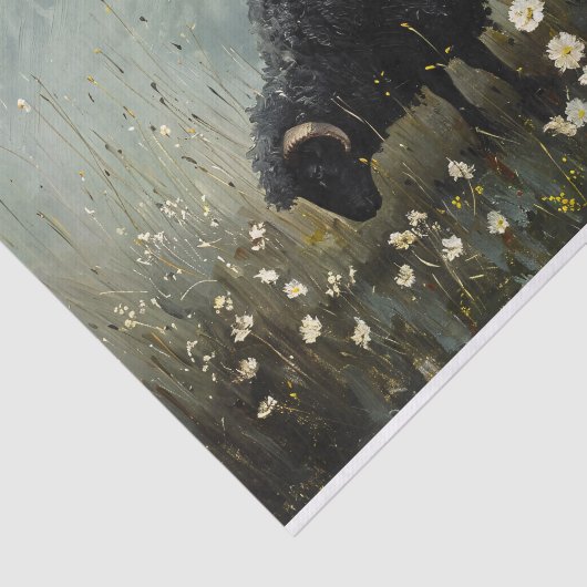  Zwart Ram Olieverfschilderij Decoupage Tissuepapier (Detail)