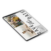 Zwart Rand Overlay Foto Opslaan de datum Bruiloft Magneet (Rechterzijde)